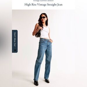 Abercrombie & Fitch Women's Blue Straight Leg Jeans